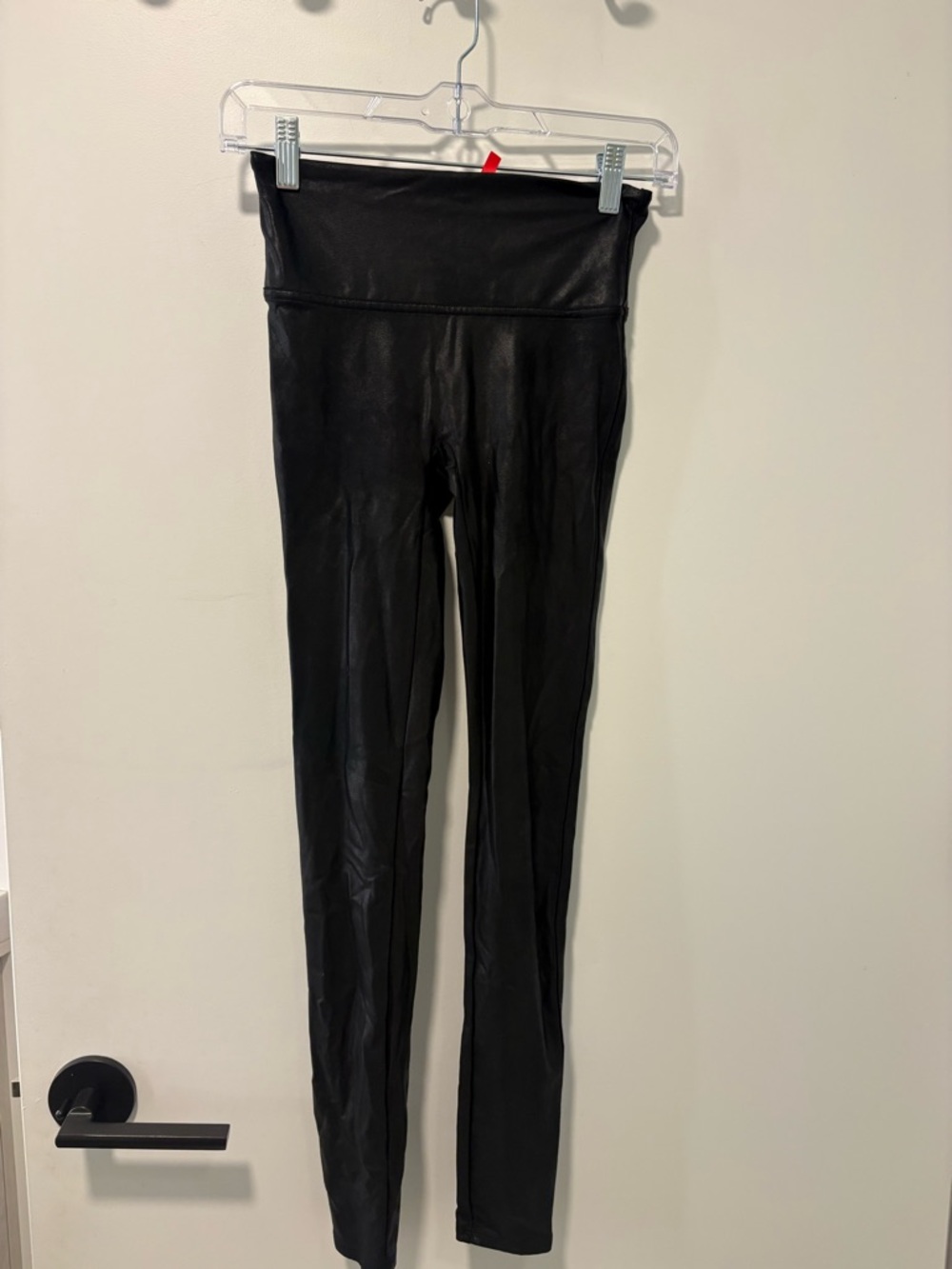 SPANX Black Faux Leather Leggings